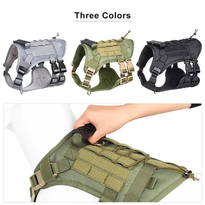 Custom Dog Harness Personalized Tactical Vest DIY Name Pet Harness for Medium Large Big Dog Chest Strap