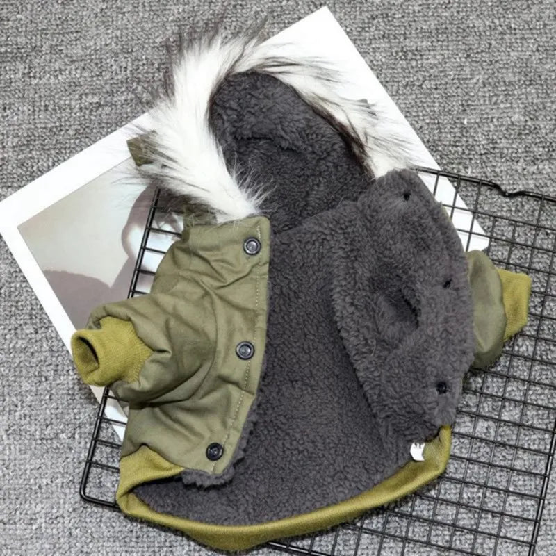 Winter Pet Dog Clothes Puppy Dog Coat Jacket For Small Medium Dogs Thicken Warm Chihuahua Yorkies Hoodie Jacket Pets Clothing