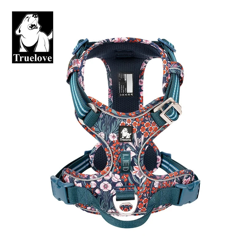 TRUE LOVE TLH5654 No Pull Dog Harness Nylon Reflective Adjustable Step-in Comfortable Pet Harness