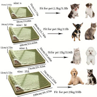 1pc Dog Mat, Four Seasons Universal Kennel, Sleeping Nest with Winter Removable and Washable Floor Mat, Dog Sleeping Mat