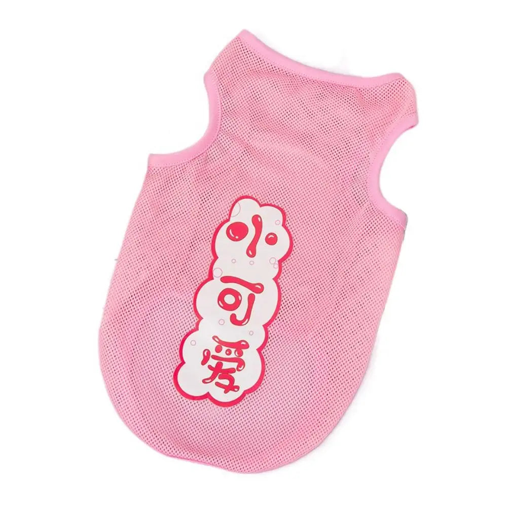 Cute Cartoon Pet Dog Clothes Summer Thin Mesh Dog Cat Vest Cat Teddy Bear Pomy Pet Puppy Breathable Cool Clothing Dog Costume PawPrint Treasures