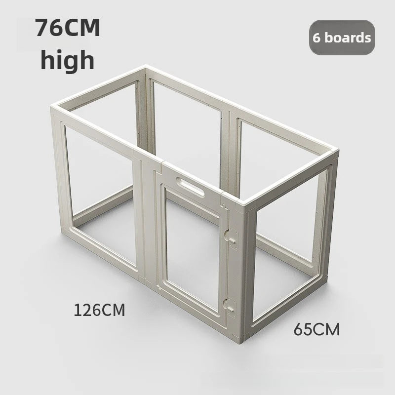 Indoor Dog Fences Cages Backyard Transparent Dog Enclosure High Home Puppy Playpen Small Animals Crate Portable Pet Corral PawPrint Treasures