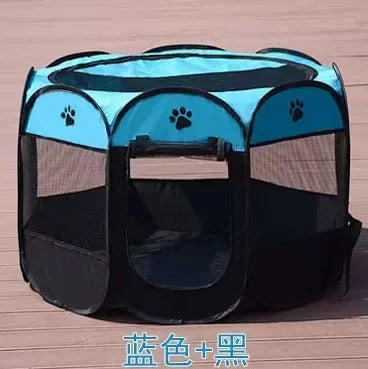 Portable Foldable Pet Tent Kennel Octagonal Fence Puppy Shelter Easy To Use Outdoor Easy Operation Large Dog Cages Cat Fences PawPrint Treasures