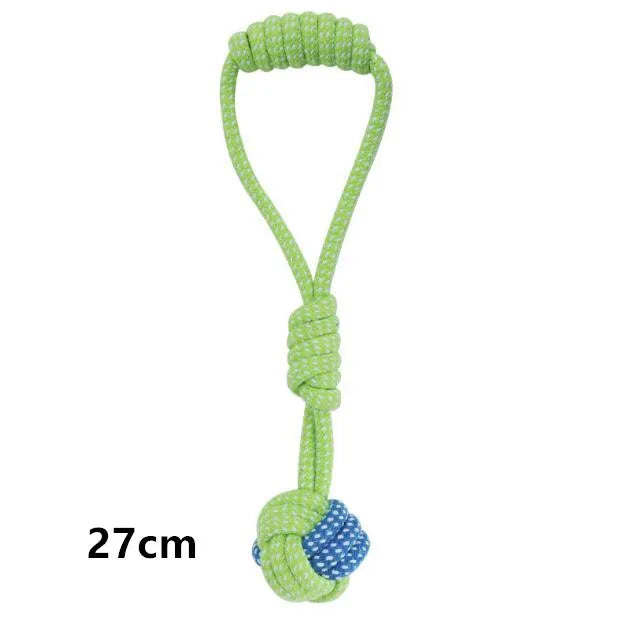 Interactive Cotton Rope Dog Toys, Mini Chew Ball & Toothbrush Toy for Puppy Teeth Cleaning, Durable Pet Accessories for Small to