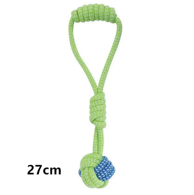 Interactive Cotton Rope Dog Toys, Mini Chew Ball & Toothbrush Toy for Puppy Teeth Cleaning, Durable Pet Accessories for Small to