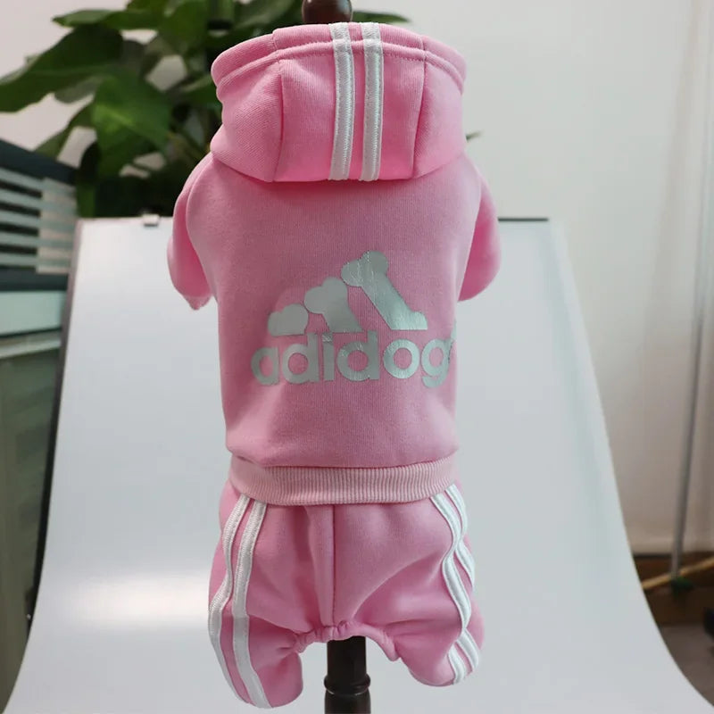 Winter Clothes for Small Dogs Sport Dog Hoodie Fleece Overalls for Small Breeds Dogs Sport Puppy Sweatshirt 4 Legs Dog Jumpsuit