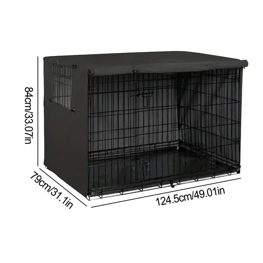 Pet Cage Cover Oxford Pet Crate Cover Pet Crate Cover Windproof Dog Kennel Cover Waterproof Dog Cat Cage Cover For Indoor PawPrint Treasures
