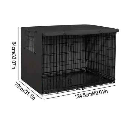Pet Cage Cover Oxford Pet Crate Cover Pet Crate Cover Windproof Dog Kennel Cover Waterproof Dog Cat Cage Cover For Indoor PawPrint Treasures