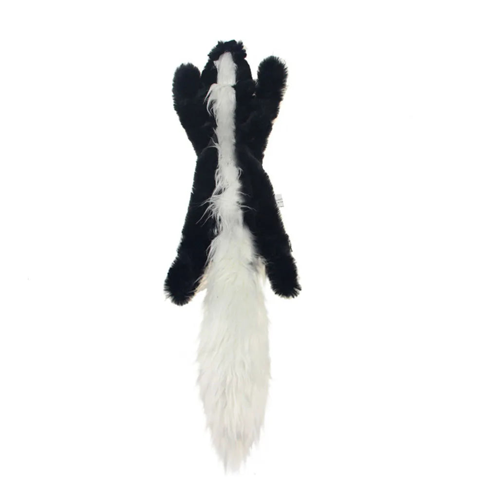 Skinny No Stuffing Squeaky Plush Dog Chew Toys Cute Simulated Animal Shape Dog Chewing Toy Durable Pet Puppy Toy with Squeakers