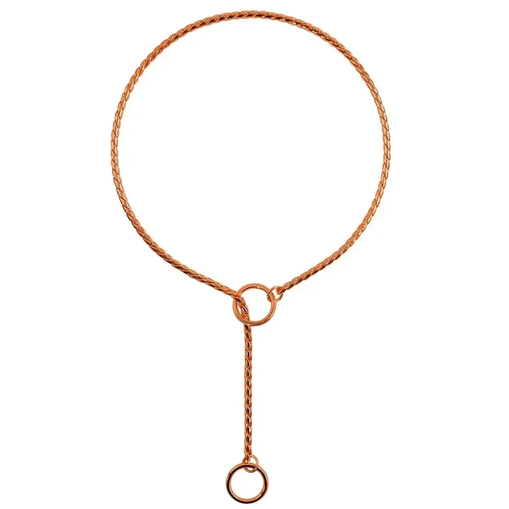 Stainless Steel Dog Choke Chain Collar Puppy Metal Snake Chain Pet Show Slip Collar Choker for Training Small Medium Large Dogs