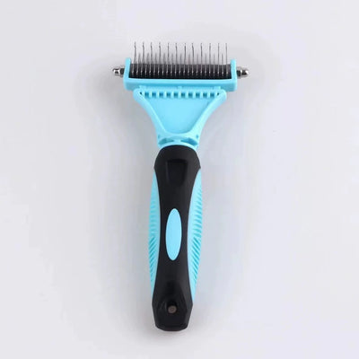 Pets Stainless Steel Grooming Brush – Dual-Sided Shedding & Dematting Undercoat Rake for Easy Knot & Tangle Removal in Dogs&Cats
