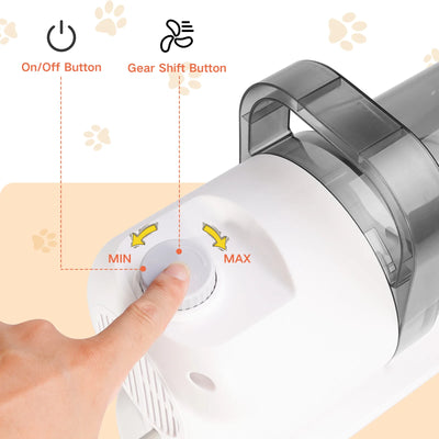 6 In 1 Pet Grooming Vacuum Kit 2.5L Large Capacity Low Noise Strong Suction Hair Cleaner for Dog Cat Grooming and Hair Removal
