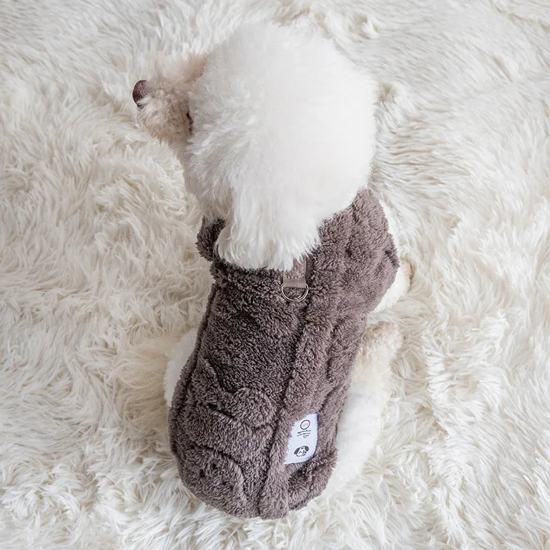 Pet Autumn and Winter Fleece Clothes Dog Cat Warm Coat Small Dogs Clothing Chihuahua Costumes PawPrint Treasures