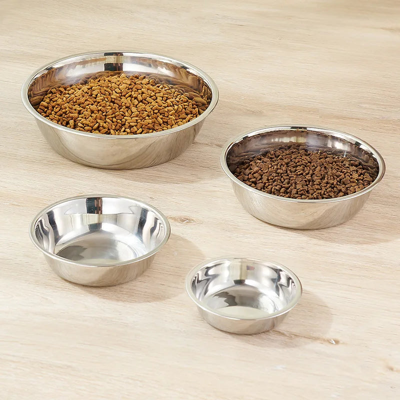 Metal Dog Cat Stainless Steel Pet Bowl Food Drinking Bowl for Small Medium Big Dogs GWSWS01
