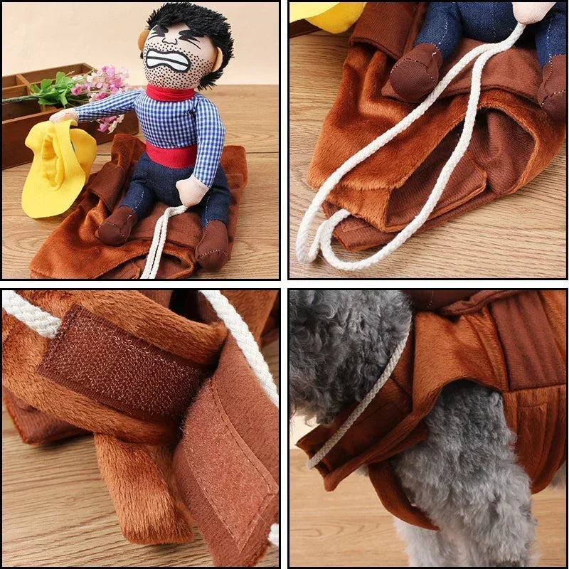 Dog Clothes Funny Cosplay Halloween Costume Puppy Kitty Cowboy Clothing Creative Pet Novelty Party Outfits Bulldog Pug Chihuahua PawPrint Treasures