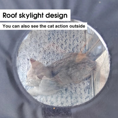 Waterproof Stray Cats House Outdoor Feral Cat Houses with Bracket Pets Tent Cold Resistant Big Pets House Winter Warm for Outsid