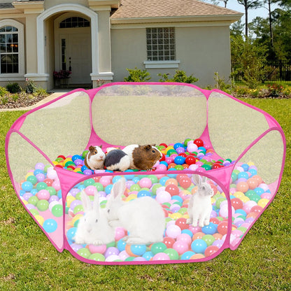 Portable Pet Playpen Cat Dog Cage Tent Playpen Folding Fence For Hamster Hedgehog Small Animals Breathable Puppy Outdoor Pet Hot PawPrint Treasures