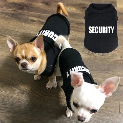 Security Clothing for Dogs Summer Pet Clothes Vest for Small Dogs Chihuahua Yorkshire Puppy Cats Low Price Pets T-shirt Costume PawPrint Treasures
