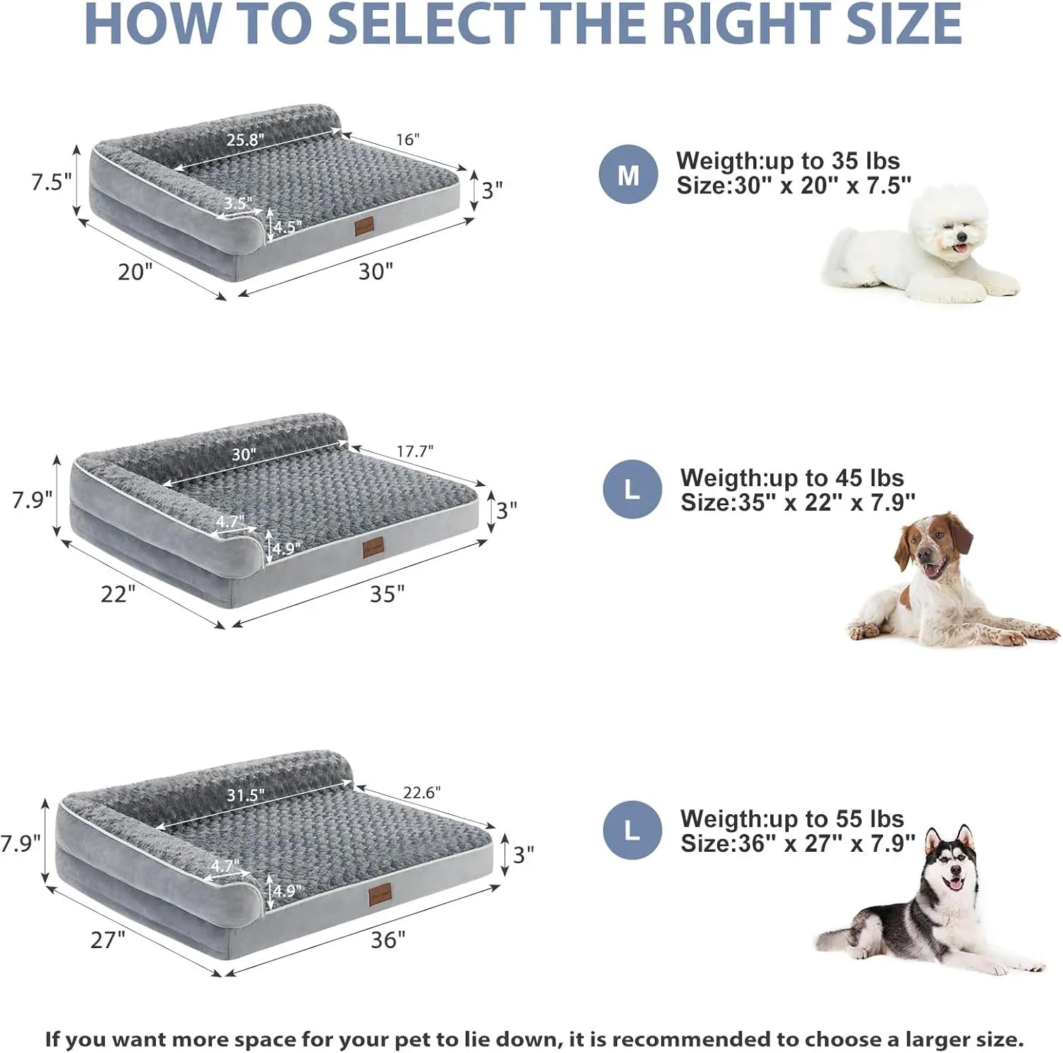 Orthopedic Dog Bed for Large Dogs – Waterproof Sofa-Style Bed with Removable Washable Cover, Non-Slip Base & Joint Support