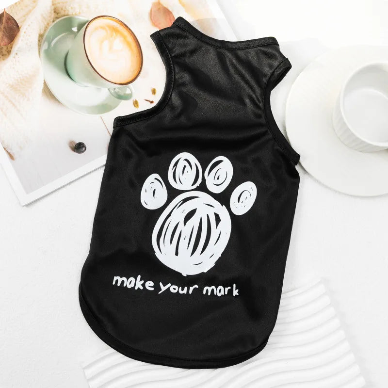 Pet Dog Clothes For Small Medium Dogs Cats Spring Summer Cool Interesting Outward Clothing Shirt For Puppy Chihuahua Yorkie Vest PawPrint Treasures