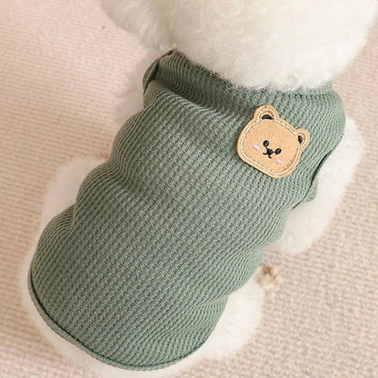 Dog Vest Pet Cat Clothing Four Colors Of Polyester Fabric Breathable Sweat Resistant Easy To Clean Fun Viewing PawPrint Treasures