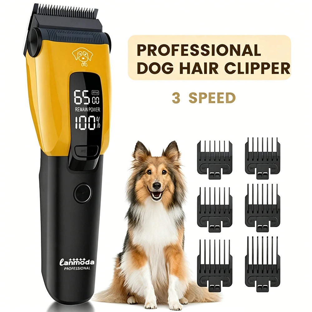Pet Clipper Professional Dog Hair Trimmer Cat Grooming Shaver Type-c Charged Electric Puppy Cutting Machine for Small Big Animal