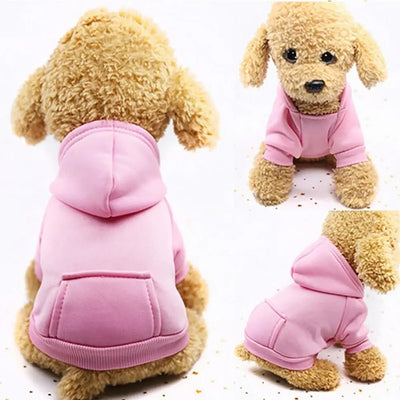Puppy Hoodie Autumn Winter Pet Hooded Sweatshirt Two-legged Pocket Cat Dog Clothes