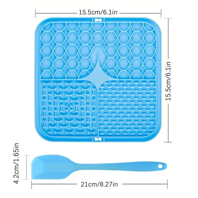 Pet Lick Silicone Mat Dogs Pet Slow Food Plate for Dog Bathing Distraction Silicone Dog Sucker Food Training Dog Feeder Supplies