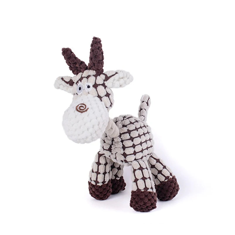 New popular cute animal shaped pet plush toys interactive toys for pets to relieve boredom and grind teeth