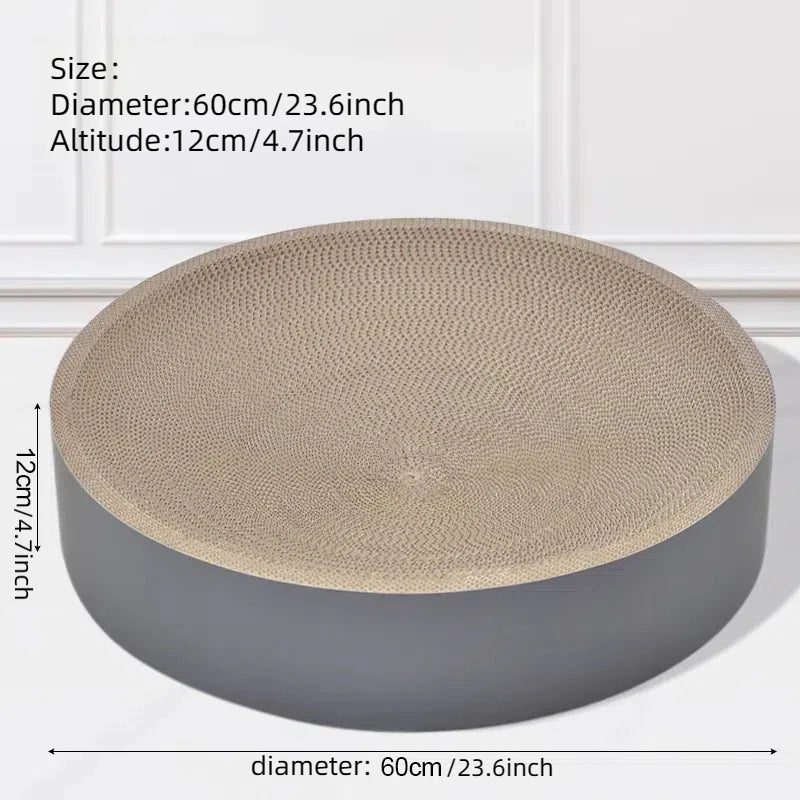 Cardboard Cat Scratch Bed Cat Scratcher for Indoor Cats Oval Round Shape Cat Bed Kitty Scratching Pad