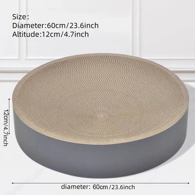 Cardboard Cat Scratch Bed Cat Scratcher for Indoor Cats Oval Round Shape Cat Bed Kitty Scratching Pad