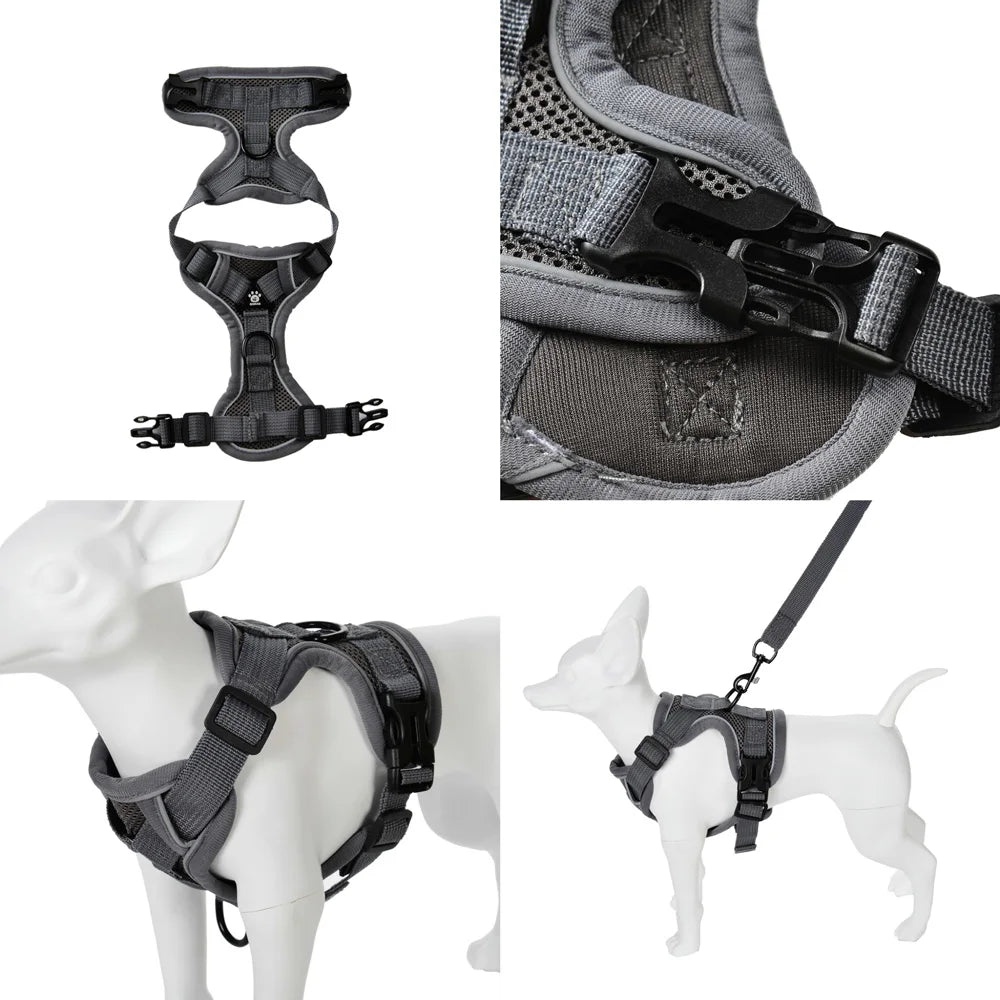 Pet Dog Harness Leash Set Adjustable Puppy Solid Chest Strap with D-ring For Small Medium Dogs Cats French Bulldog Accessories