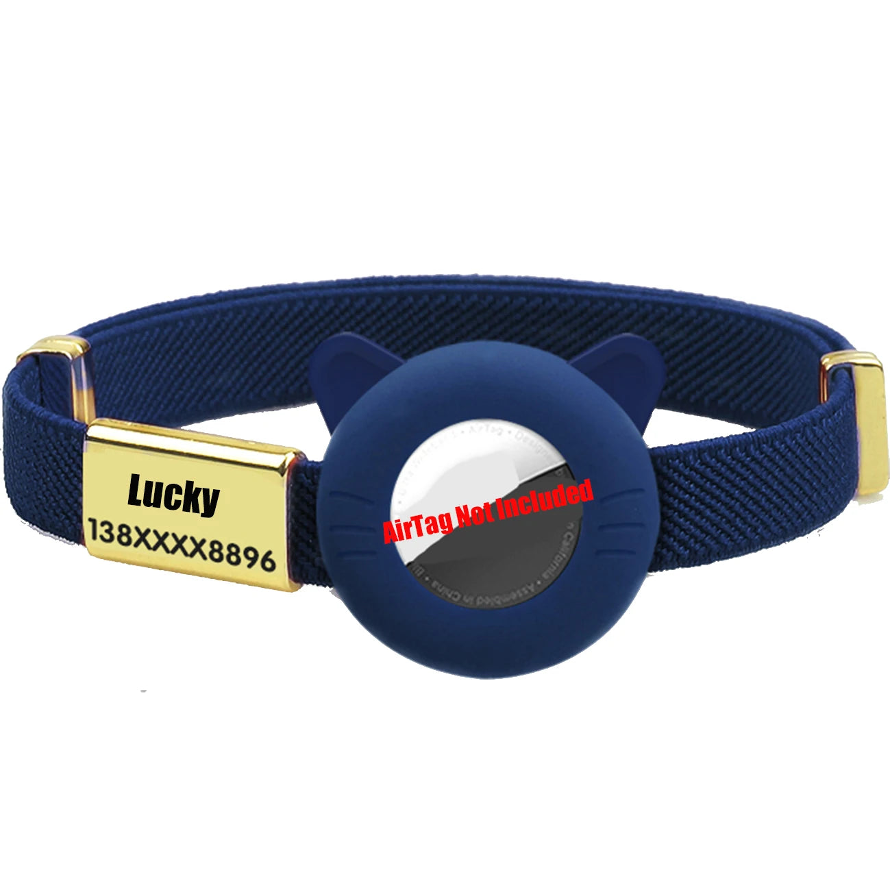 New Breakaway AirTag Tracker Cat Collar Free Custom Name Tag Kitten Collar with GPS Holder Case Anti-lost Adjustable Pet Collars