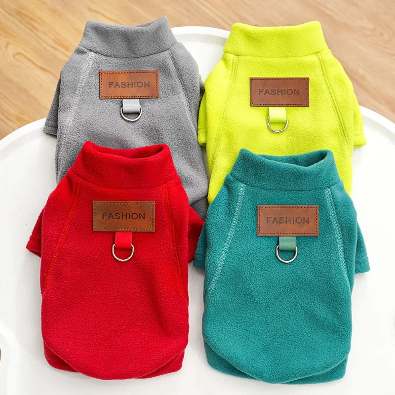 Winter Warm Dog Clothes for Small Dogs Fashion Dog Hoodies Cute Solid Puppy Sweatshirt Soft Cat Pullovers Chihuahua Pet Hoodies
