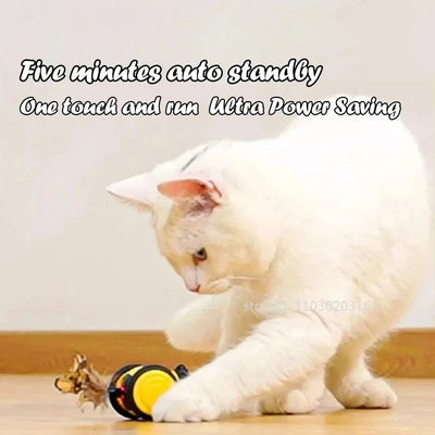 Electric Cat Toys Sports Car Cat Teaser Auto Intelligent Wakeup USB Rechargeable Boredom Reliever Smart Pet Toys Dog