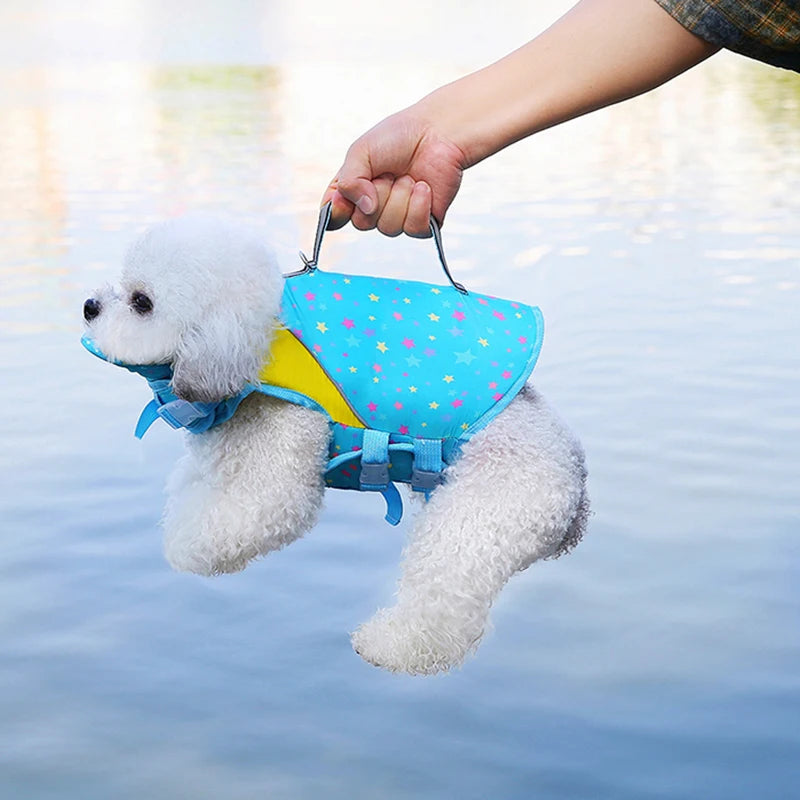 Dog Life Jacket with Traction Pet Life Vest for Small Medium Large Dogs Swimming Summer Clothing for Dogs Cat Playing with Water