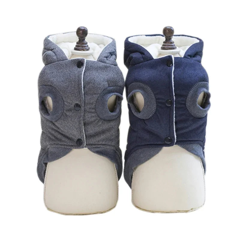 Hooded Pet Dog Jacket Coat For Small Medium Dogs Cats Autumn Winter Warm Puppy Clothing Windproof Cat Clothing Chihuahua Costume