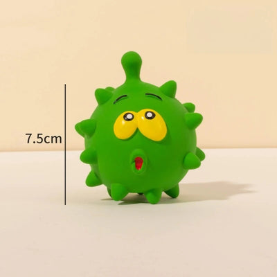 Cute Cartoon Big-Eyed Dog Sound Dog Toy Eco-Friendly Latex Interactive Pet Toy Ball Fun To Relieve Boredom