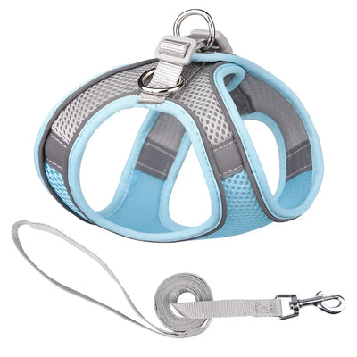 Vest-style Pet Chest Strap, Reflective and Breathable Dog Leash, Small and Medium-sized Cat Leash, Anti-lost
