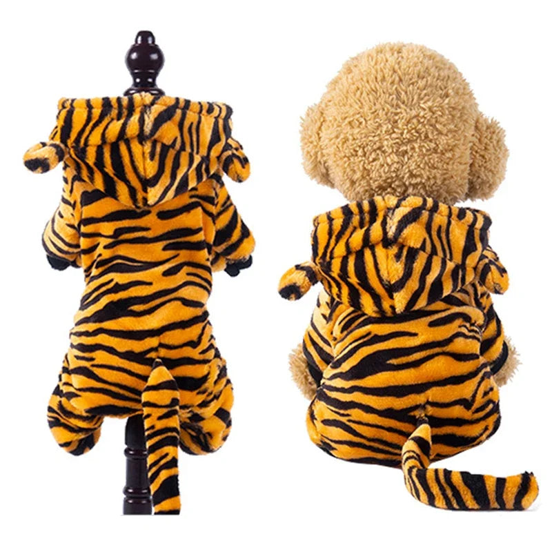 Pet Clothes for Small Medium Dogs Flannel Dog Jumpsuits Soft Comfortable Winter Warm Dog Cat Costume  Chihuahua Teddy Pet Coats PawPrint Treasures