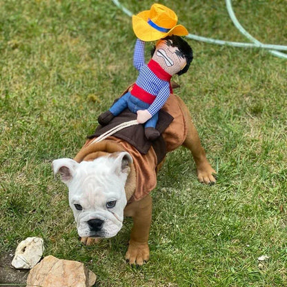Dog Clothes Funny Cosplay Halloween Costume Puppy Kitty Cowboy Clothing Creative Pet Novelty Party Outfits Bulldog Pug Chihuahua PawPrint Treasures