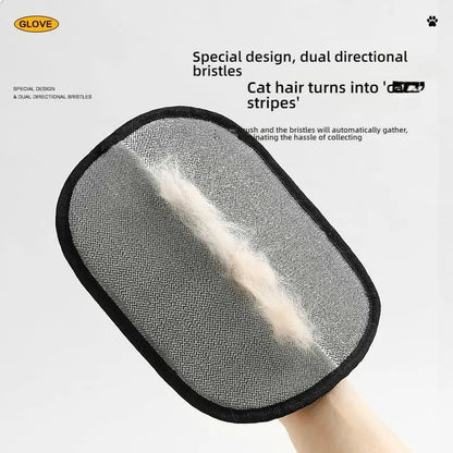 Cat Hair Brush Pet Removal Gloves Double-Sided Pet Grooming Gloves Kitten Cleaning Tool Dog Deshedding Brush Pet Supplies ﻿