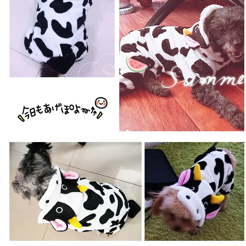 Pet Dog Clothes Soft Warm Fleece Dogs Jumpsuits Pet Clothing for Small Dogs Puppy Cats Hoodies Chihuahua Yorkshire Costume Coats PawPrint Treasures