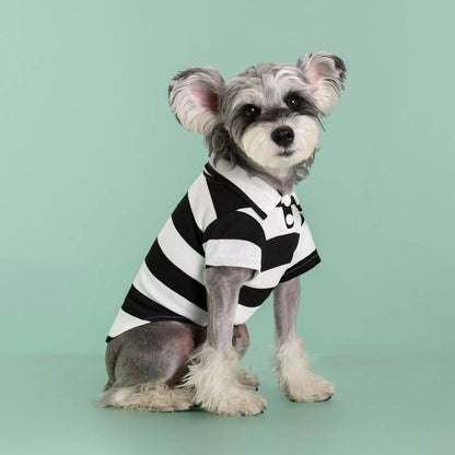 Pet Dog Polo Shirt Dog Clothes Summer Casual Clothing for Small Large Dogs Cats T-Shirt Chihuahua Pug Costumes Yorkshire Shirts PawPrint Treasures