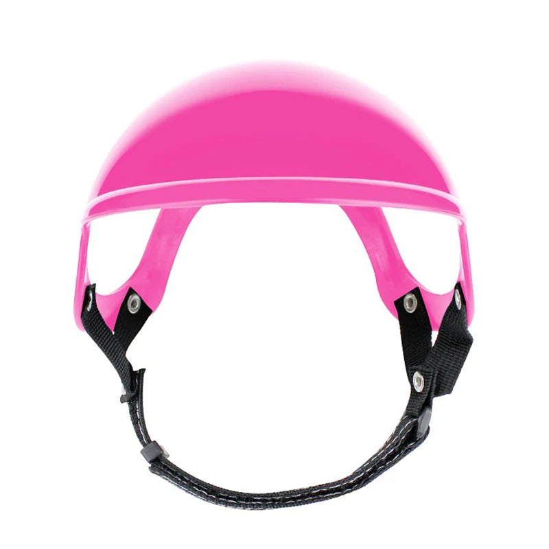 Pet Helmet Pink Dog Cat Wear Comfortable Motorbike Sports Outdoor Accessories Headwear Double Hole Adjustable Pet Supplies