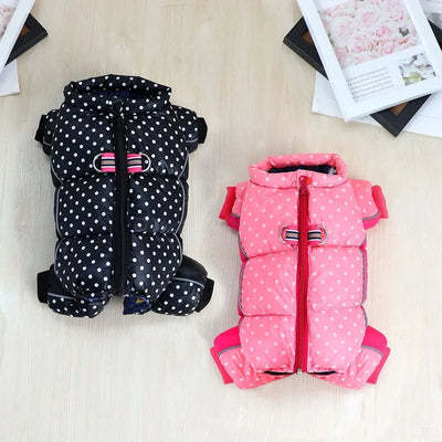 Warm Fleece Pet Dog Jumpsuit For Small Medium Dogs Winter Windproof Puppy Jacket Coat with D-ring French Bulldog Pug Clothing
