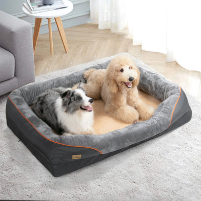 Large Dog Bed Soft Comfortable Warm Fleece Anti-Allergy Pet Bed with Removable Washable Cover Waterproof