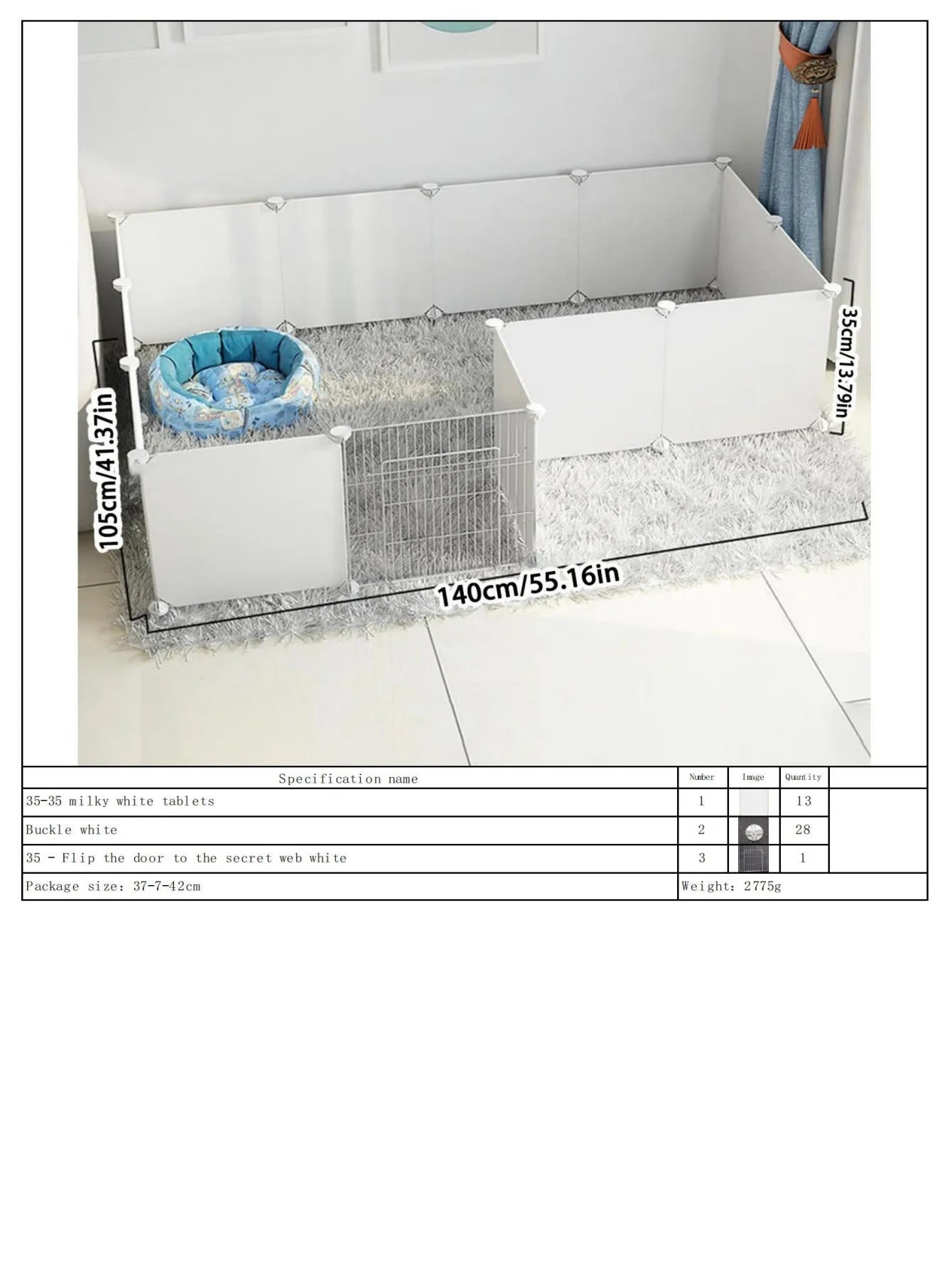 Multifunctional DIY Pet Fence Dog Fence Transparent Dog Fence Dog Cage Cat Fence Rabbit Isolation Fence