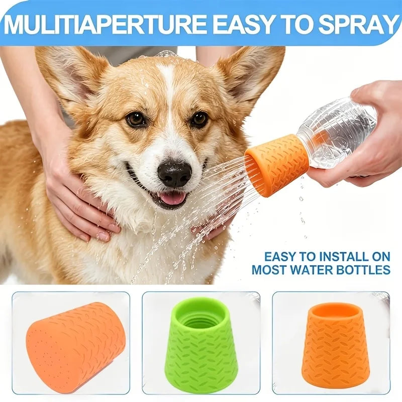Silicone Pet Shower Head: Portable Dog Bathing and Outdoor Drinking Water Nozzle, Multi-Functional Shower Head
