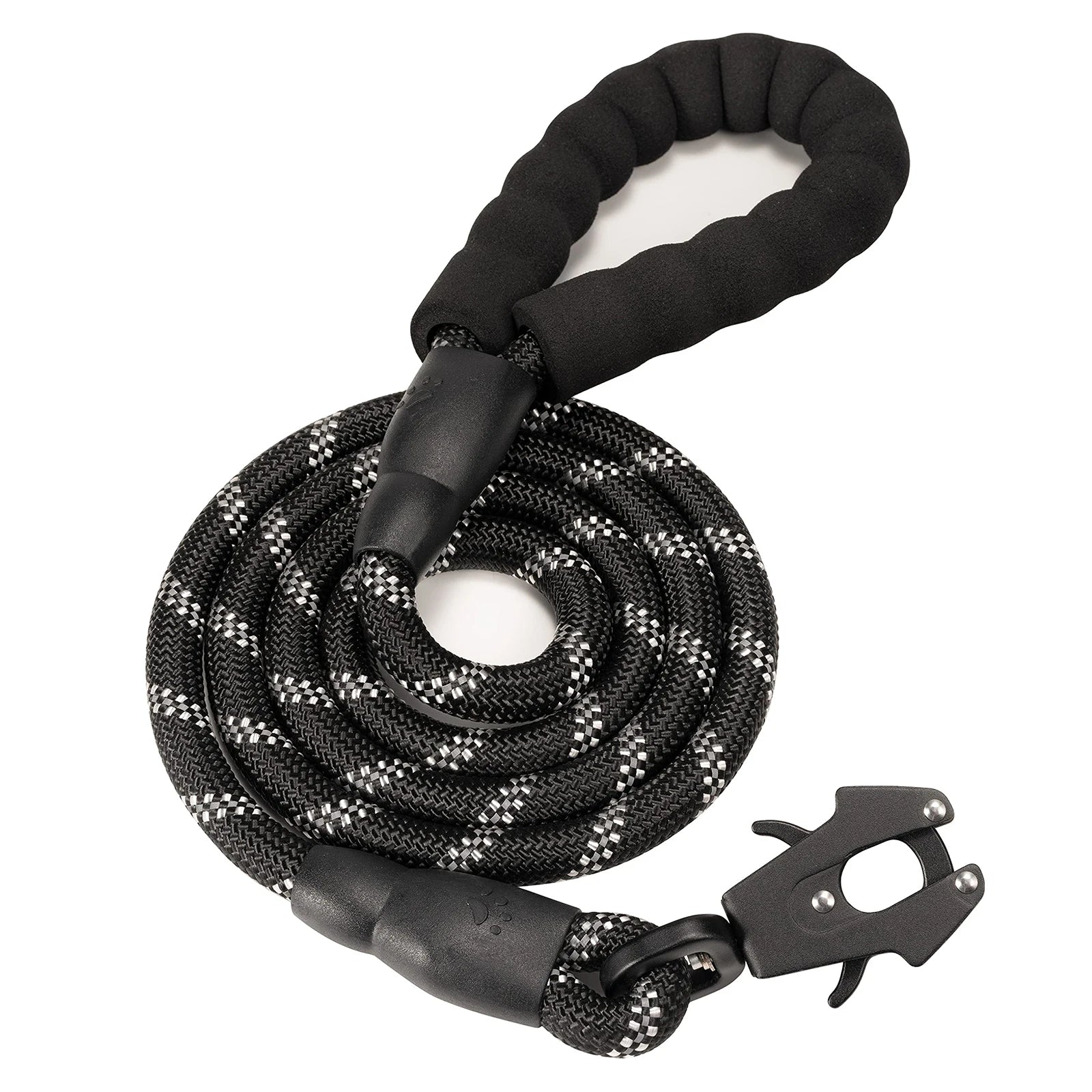 Heavy Duty Polyamide Training Dog Leash with Reflective Stripes - Tactical Frog Quick Release Clip, Locking Mechanism for Small,